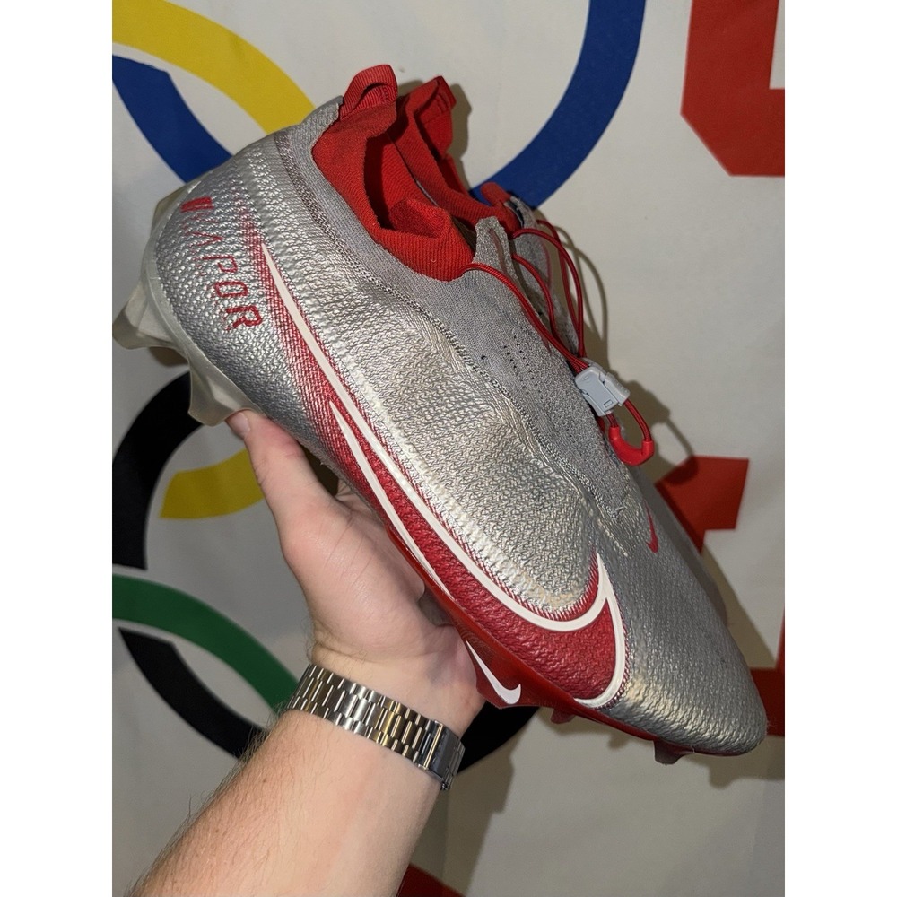 Nike Vapor Edge Elite 360 Flyknit Football Cleats Size 13 AO8276-008 Ohio State